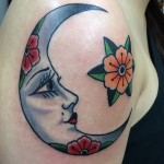 Tattoo, La Luna, Traditional, Iron Tiger, Columbia, Gabe Garcia