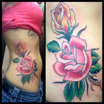 Rose, roses, rib, tattoo, for women, columbia mo, Iron Tiger, Tattoo, ribs, flower, Gabe Garcia