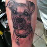 dog portrait tattoo