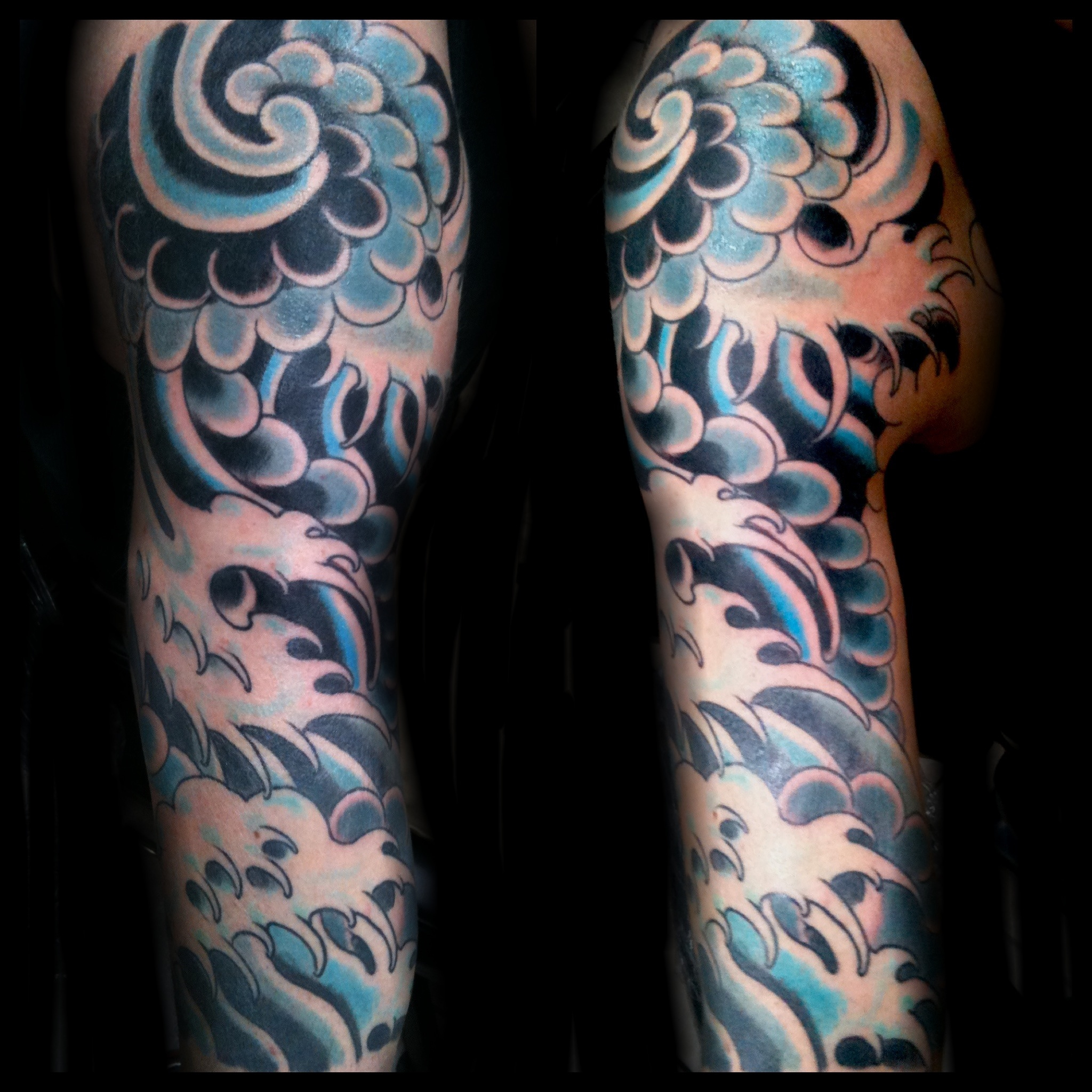 japanese water tattoo, water, tattoo, element, irezumi, great wave, tattoo.